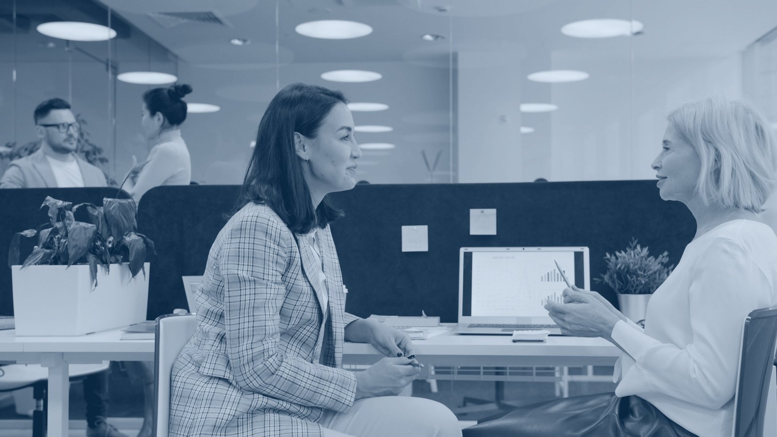 A one-to-one professional conversation